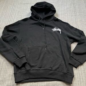 Stussy Black Hoodie with Dice Graphic Size Small